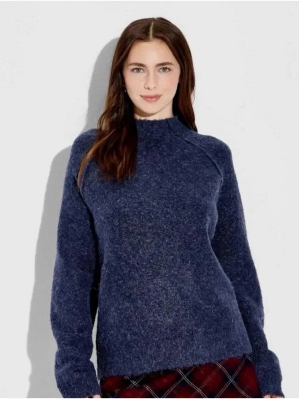 wild fable Navy Mock Neck Cozy Sweater